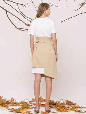 2-Pieces Set Dress With Wrap Skirt