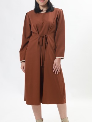 Edge Lining Midi Dress