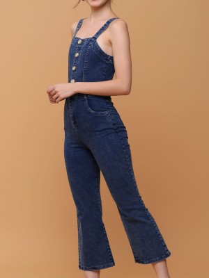 Washed Denim Jumpsuit