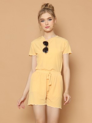 2Pcs Set Twist Finishing Tee And short