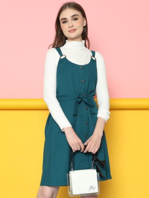 Gold Ring Acc Pinafore Dress