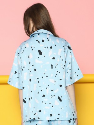 2 Pcs Set Printed Slounge Wear