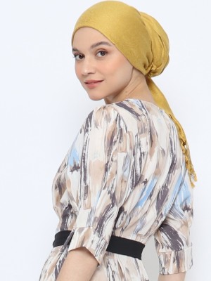 ANF Paint Brush With Ribbon Belt Midi Dress