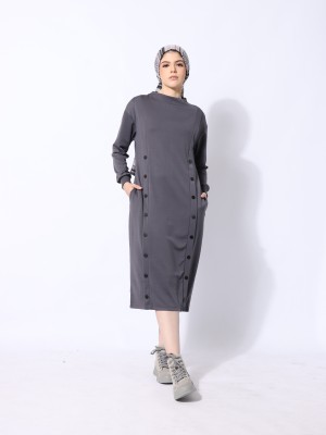 Ramadhan Moon Sides Buttoon Maxi Dress