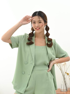 3Pcs set blazer and short