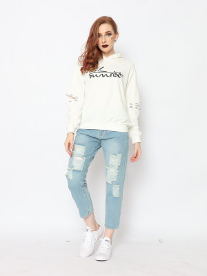 TM SUNRISE ELBOW HOLE HOODIE TOP