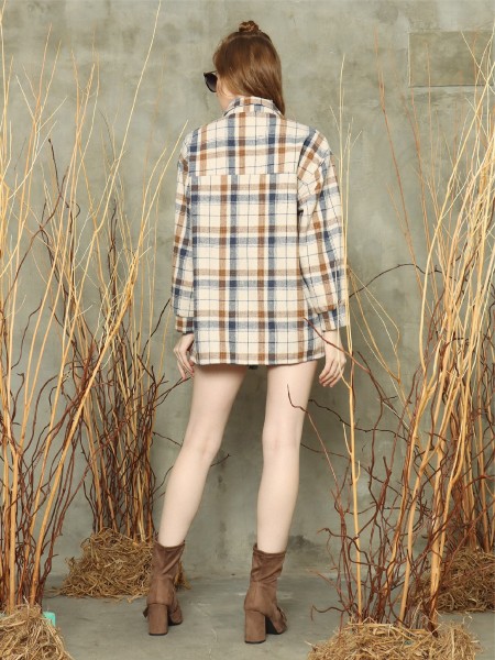 L/Sleeve checkered shirt
