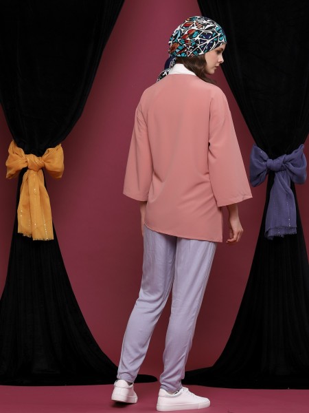 Side-Tie Kimono Layer Long Sleeveless Top