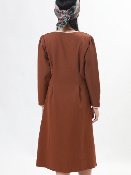 Edge Lining Midi Dress