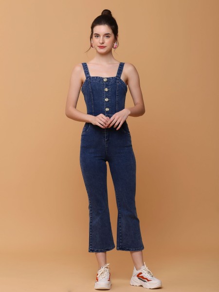 Washed Denim Jumpsuit