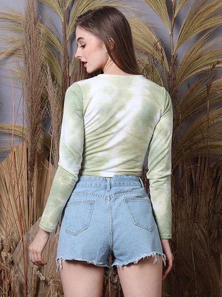 Cottage Core Centre Drawstring Crop Top 