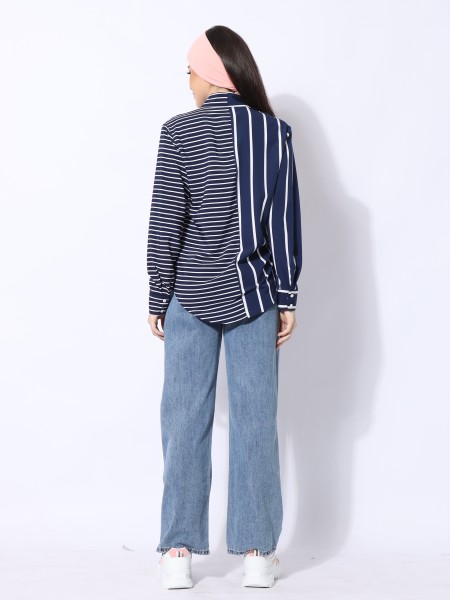 Stripes Combi Overlap Shirt