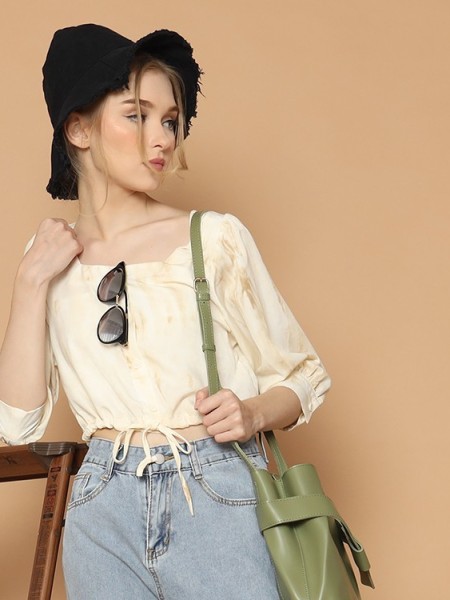 Drawstring Crop Top