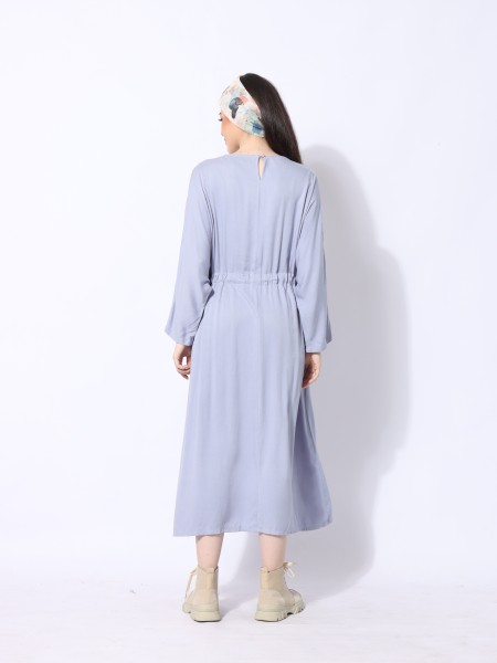 Waist Drawstring Maxi Dress