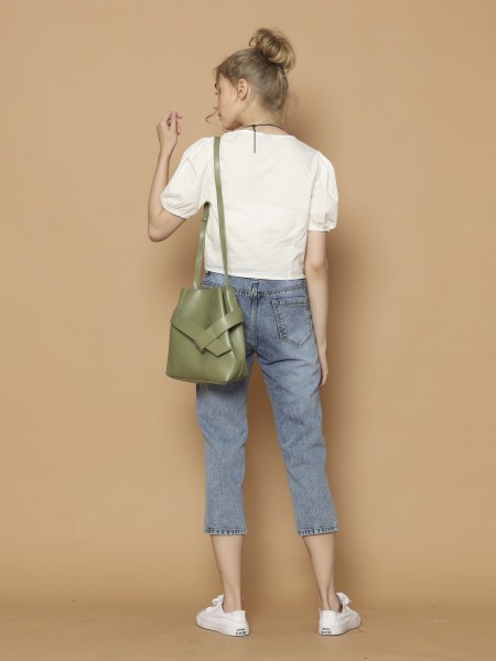 Square Neck Semi Crop Top