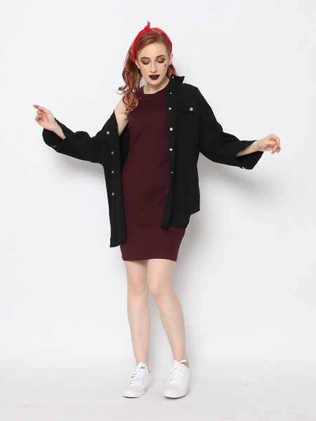 TM STRONG ONE SIDE SHOULDER DRESS