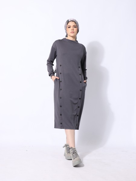 Ramadhan Moon Sides Buttoon Maxi Dress