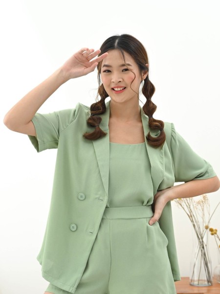 3Pcs set blazer and short