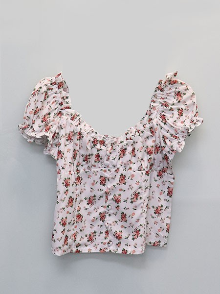 Cottage Core Flower Print Cottage Top 