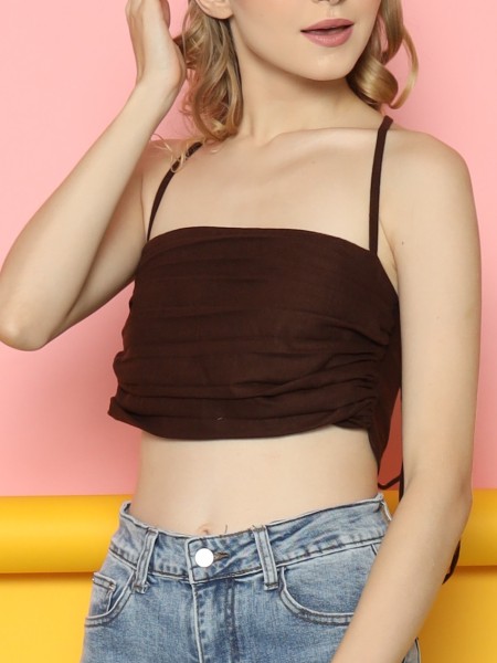 RC Folded Elastic Band Tube Top