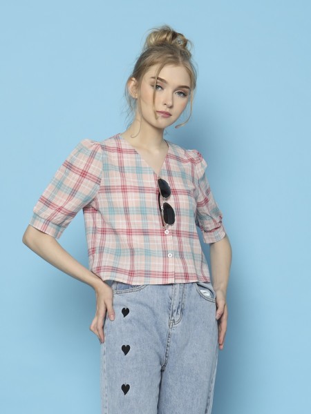 Emproidered Heart Denim