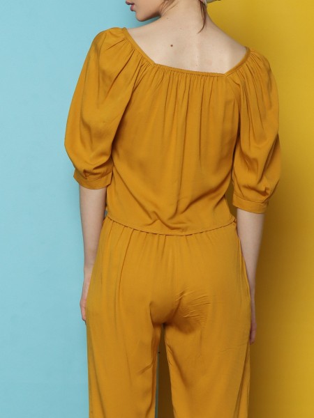 2Pcs Set Off Shoulder Top With Pants