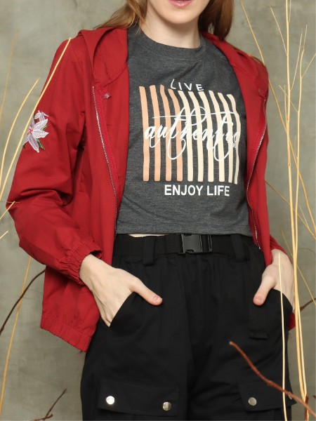 LIVE-ENJOY LIFE croppped tees