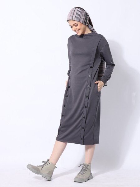 Ramadhan Moon Sides Buttoon Maxi Dress