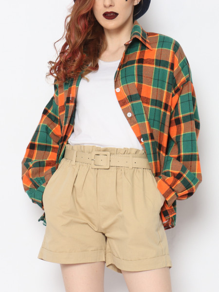 TM OVERSIZE CHEKERED SHIRT