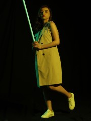 Double Breasted Sleeveless Dress With Belt