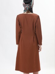 Edge Lining Midi Dress