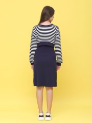 2 Pcs set stripes top dress