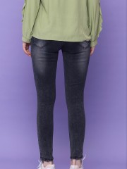 Semi High Waist Slim Denim Jeans