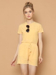 2Pcs Set Twist Finishing Tee And short