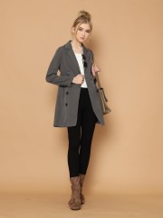 Double Button Long Blazer