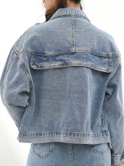 Denim Washed Utility Pocket Jacket