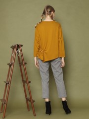 Symetric Side Runched L/slv Top