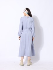 Waist Drawstring Maxi Dress