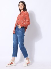 Cottage Core Dry Flower Print Shirt