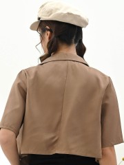 Semi Crop Casual Blazer