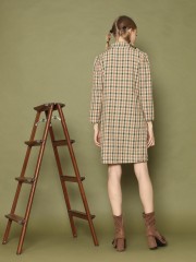 L/slv Checkered ress 