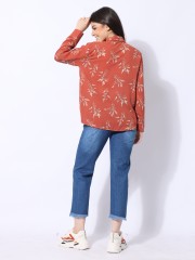 Cottage Core Dry Flower Print Shirt