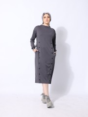Ramadhan Moon Sides Buttoon Maxi Dress