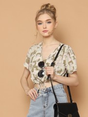 CH21 High Waist Embroidered Skirt