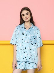 2 Pcs Set Printed Slounge Wear