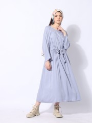 Waist Drawstring Maxi Dress